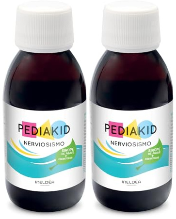 PEDIAKID - Sirop Nervosité - Complément alimentaire naturel - Formule exclusive au sirop d'Agave - Favorise l'apaisement & l'équilibre émotionnel - Réduit l'agitation - Goût Cassis - Lot de 2