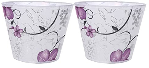 Minkissy Simple Lampshade Set of 2 Colorful Fabric Art Design Lilac Suitable for Table Lamp Wall Light Ceiling Lamp
