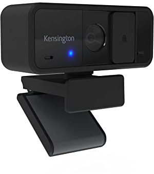 Kensington W1050 1080p Webcam grandangolare a fuoco fisso per videoconferenza, doppio microfono stereo, controllo software, copertura per la privacy, funziona con Microsoft Teams, Google Meet, Zoom e
