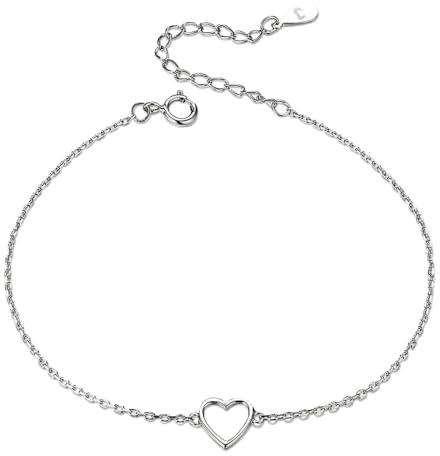 MARLION JEWELS Silber Armband für damen mit einem zarten Herzen. Armband silber damen für Frau, Mädchen ideal für Valentinstag und Muttertag Geschenk, Geburtstag... Schmuck damen armbänder