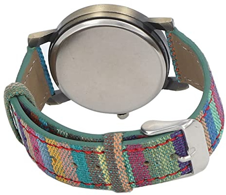 SALUTUYA Orologio da Ragazza, Orologio Hippie Cinturino in Pelle PU Multicolore per Il Compleanno(Blu)