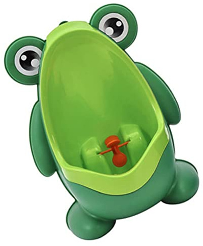 Healvian Frog Urinal Boys Wall Mounted Potty Training Urinal Cartoon Kids Trainer with Rotating Windmill Easy Install and Clean Space Saving Bathroom Decor 11.61 X 8.66 X 6.30 in