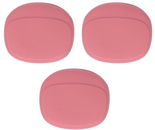 Paquet de 3 étuis pour écouteurs, Sac de Rangement pour écouteurs étanche en Silicone Portable, Mini Pochette de Rangement pour écouteurs pour écouteurs (Rosa)