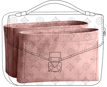 Lckaey Y068 Handtaschen-Organizer für Pochette Métis in allen Abteilungen, Pochette-Tragetasche, Handtascheneinsatz, Rosa