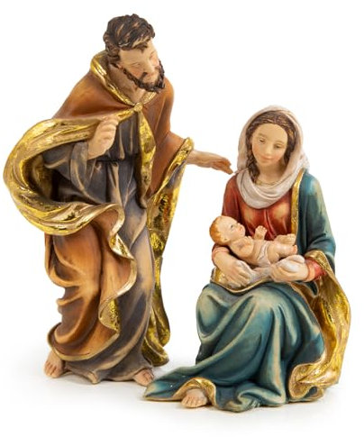 Logbuch-Verlag Santa Familia Belén Figuras de Belén María José Niño Jesús para Navidad 18 cm Idea Idea Idea Mujer
