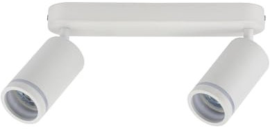 Licht-Erlebnisse Deckenspot Metall verstellbar Weiß GU10 2-flammig 43,5 cm lang Modern Deckenstrahler Spot Lampe Decke Wohnzimmer Deckenleuchte Küche
