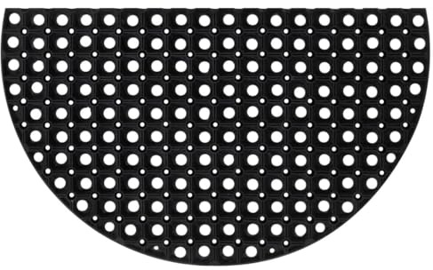 Homgoday Fußmatte halbrund 45x75cm Gummi Fußmatte für Innen und Außen Bodenmatte rutschfeste Eingangsmatte Schuhabstreifer Haustürmatte Fußmatten Teppich Typ1 Haus & Garten