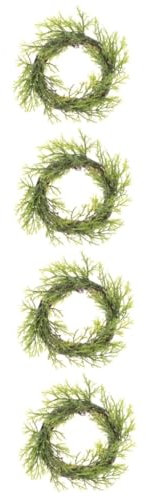 STOBAZA 4stücke Künstlicher Kranz Aus Tannenzweigen Rustikaler Tischdeko-hängeschmuck Handgefertigte Kerzenkranz-Dekoration Für Hochzeiten Und Feste Indoor Und Outdoor Geeignet