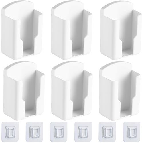 YOUNGSAY 6 unidades de soportes para mando a distancia de pared, sin perforación, para mandos a distancia de pared para casas y oficinas. Dimensiones interiores: 57 x 30 x 100 mm