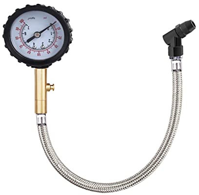 Medidor de presión de neumáticos de neumáticos de coche, herramienta de medidor de presión de metal, medidor de barómetros, medidor para camión y bicicleta de monitoreo