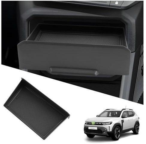 Ruiya Compatible with Dacia Duster 3 SUV | Hybrid | 4X2 4X4 | Extreme 2024 2025 2026 Centre Console Storage Box, Duster 2026 2025 2024 Organizer Tray Centre Glove Box Duster Accessorie [Black]