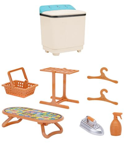 Sarini Puppenhaus Waschmaschine Set DIY Simulation Modell Mini Waschküche Möbel Zubehör 1 Set