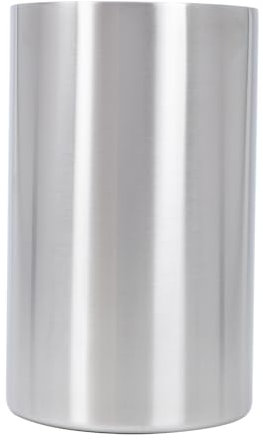 ABOOFAN Seau à Glace en INOX 2l Double Paroi Antirouille, Seau Droit pour Vin Et Boissons, Usage Domestique Et Événements, Rafraîchisseur Pratique pour Bar Et Fête