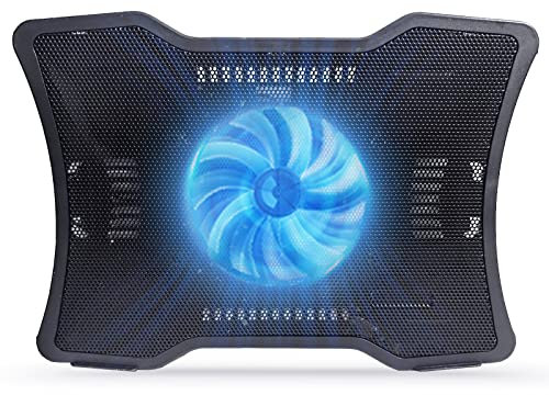 Refroidisseur portable pour ordinateur portable avec base de refroidissement pour ordinateur portable - Design à faible bruit - Deux ports USB - Prend en charge les ordinateurs portables de moins de