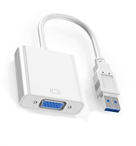 FOLODA Cable convertidor USB 3.0 a VGA de viaje, cable adaptador de vídeo para una fácil conexión a pantallas y escritorios extendidos, adaptador USB a VGA