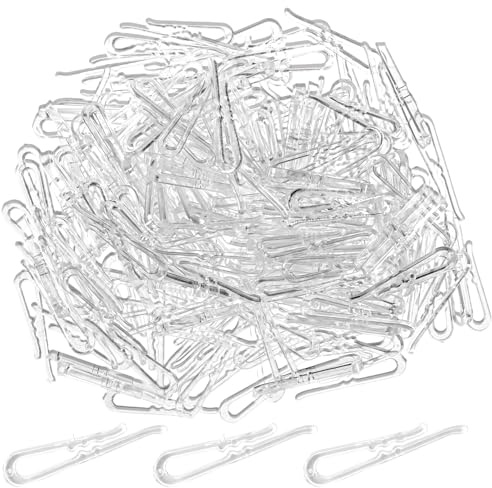Lot de 200 pinces crocodiles en plastique durable en forme de U - Pinces à linge pliables en forme de U - Pour cravates, pantalons, chaussettes, vêtements