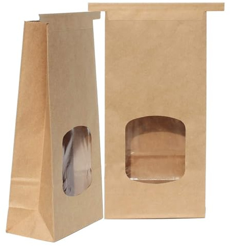 COLLBATH Lot de 100 Set de Clips de Fermeture pour Aliments en Papier Kraft Fil de Fer, Barre de Scellage Résistante pour Sachets Plastiques et Café, Autocollants Adhésifs, pour Conserver