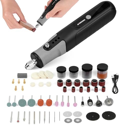 Flintronic Mini Akku Rotationswerkzeug, Multifunktionswerkzeug Set mit 138 Zubehör, 5 Variable Drehzahl 5000-25000 U/min, zum Schneiden, Schleifen, Gravieren, Polieren, Schärfen, Reinigen, Schnitzen