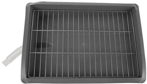 DINHEAROM Bac à litière pour Petits Chiens avec Tuyau d'évacuation, Grille Amovible et Fond incliné - Urinoir Portable et Facile à Nettoyer, idéal pour l'apprentissage de la propreté