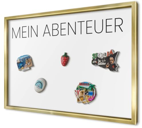 Magnetische Tafel 60x40 cm | mit Goldenem Rahmen | Mein Abenteuer