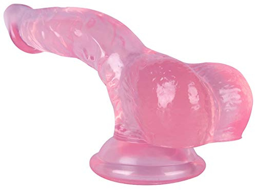 Yrrddxxoo 18 cm Dîdlos Kvinnor Realistiska Spännande Mjuk Säkerhet PVC Avslappnande T?y Handsfree Stark Sugning Dîdlos för Kvinnor för Kvinnor Yrrddxxoo (Färg: Rosa)