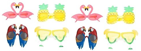 Abaodam 8pcs Party Sunglasses for Summer Beach Funny Glasses for Tropical Party Decorations Beach Sunglasses Flamingo Design