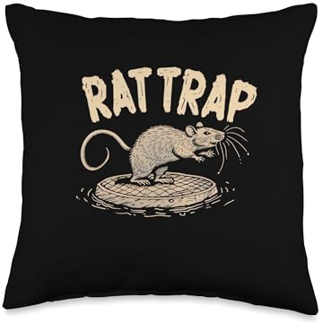 Funny Rat Trap Speech for Rats Throw Pillow
