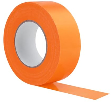 QUXVUIS 66ft Indoor Outdoor Pickleball Court Tape Waterproof Court Marking Tape Non Slip Lightweight Sport Fields Marking 5cm Wide Nonslip Indoor Sport, Orange, 2000x5cm