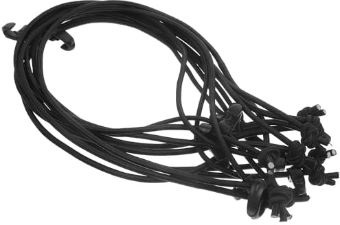 GARIOUANS Bridas para Cables Elásticas 18 Cm, 10 Unidades, Correas de Amarre Gancho Multifunción, Cuerda Elástica Ajustable para Organización y Almacenamiento de Cables, Uso Exterior