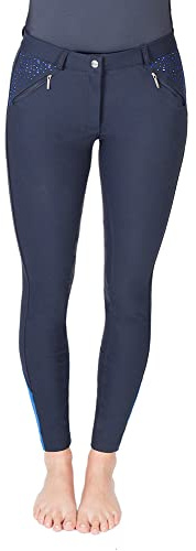 PFIFF 102825 Reithose 'Tiara' Damen Silikon Grip Vollbesatz, dunkelblau 48