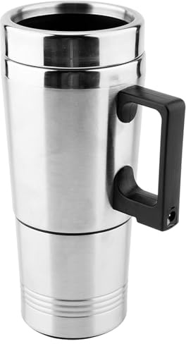 Bouilloire électrique de voiture 12V, tasse de chauffage de l'eau de de thé de café, tasse de chauffage électrique tasse à boire bouilloire de voyage 350ML + 150ML acier inoxydable