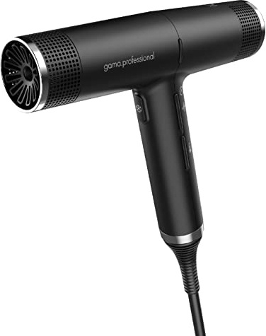 GA.MA Italy Professional, iQ Perfect Haartrockner, Ultraleichter Haartrockner mit intelligentem bürstenlosem Motor, Oxy-Active-Technologie für glänzendes, kräuselfreies Haar, 1600 W Leistung, Schwarz