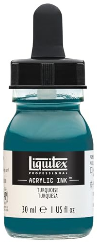 Liquitex 4260287 flüssige Professional Acrylfarben - Ink, Tusche, 30 ml, hochpigmentierte Airbrushfarbe, Türkis