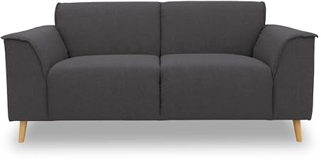 DOMO. collection Sofa Jules FK 2 Sitzer, skandinavisch, Pepper
