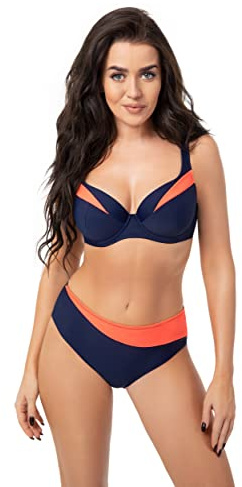 Selente My Secret Kostym Kvinnor i Kontrast Hav/Pool med 2 stycken med differentierade lås och koppar. Tillverkad i EU., Blå/Orange, 85G