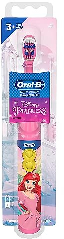 Oral-B Kid's Battery Toothbrush Featuring Disney's Little Mermaid, Soft Bristles, for Kids 3+