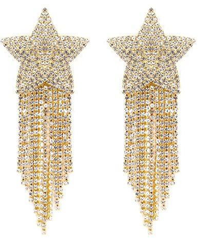 Naimo Damen Sexy Nippel Cover Glänzenden Strass Brustwarzenabdeckung Selbstklebend Wiederverwendbare Nippelpads Brust Pasties BH Nippelabdeckung mit Quasten
