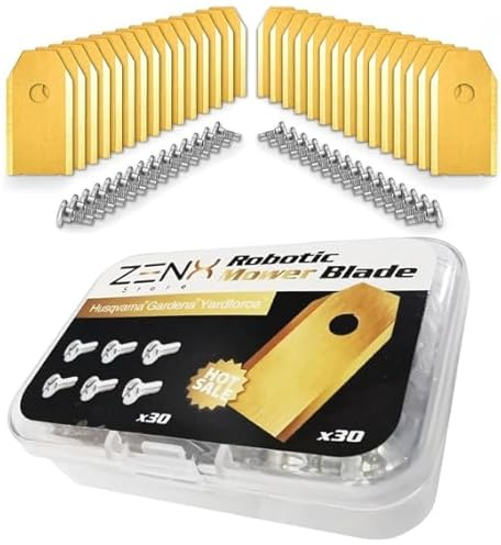 ZenXstore ® [30er Set ]Lot de 30 lames en titane Plemont pour Husqvarna Automower – Lame robot de rechange universel– Lame tondeuse de rachange – accessoires pour tondeuse robot