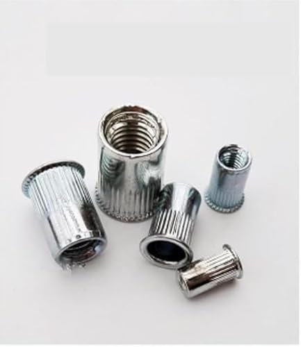 10/20 Stück M3 M4 M5 M6 M8 304 Edelstahl Kohlenstoffstahl Aluminium Flachkopf Blindnietmutter Einsatz Rivnut Nutsert for Schraubbolzen (Color : Carbon steel A, Size : (10pcs) M12)