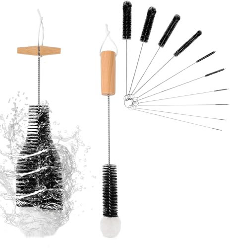 Flaschenreiniger Bürste 12 Stück, 35cm Flaschenbürste Kompatibel mit Sodastream Glasflasche, Kratzerfreier Bottle Brush für Glaskaraffe, Sodaflaschen, Babyflaschen, Trinkflaschen, Strohhalm