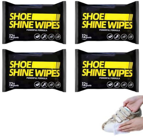 Lingettes nettoyantes naturelles pour chaussures,sneakers wiper Quick wiper,jetable voyage portable wiper enlever la saleté,lingettes jetables pour chaussures de sport pour le voyage,4 * 12PCS