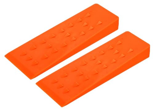 QUARKZMAN 2pcs Abattage Coins Arbre Coupe 10 Plastique Tronçonneuse Coin Ensemble pour Tronçonneuse Accessoires Extérieur Équipement Forestière Fournitures Outils, Orange