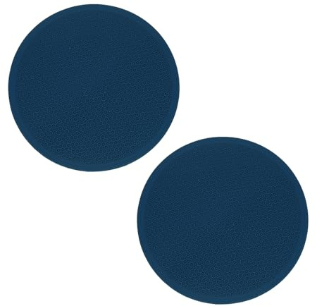 sourcing map 2 sottopentola in silicone da 24,9 cm di diametro, rotondi, antiscivolo, per pentole e padelle calde, resistenti al calore, per cucina, piatti caldi, tavoli, piani di lavoro, blu scuro