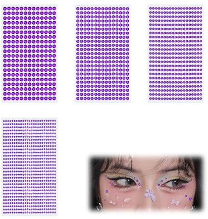 Glitzersteine Selbstklebend Pack of 1900 3/4/5/6 mm Rhinestones für Basteln | Selbstklebende Strasssteine Selbstklebend Glitzersteine für Textilien Selbstklebende zum Basteln