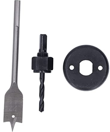 Set di Punte Trapano per Legno 3 Pezzi, Trattamento di Lucidatura, a Tazza per Denti Appuntiti a Testa Piatta in Acciaio Legato per Fresa per la Lavorazione del Legno