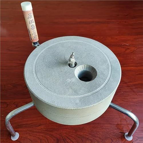 Hand Grain Mill Stone,Stone Mill,Stone Grinder Household Hand Dry/Wet Mill, Natural Stone Grain Mill for Grain, Bean, Barley and Wheat Berries(Diameter 32cm(12 5/8)))
