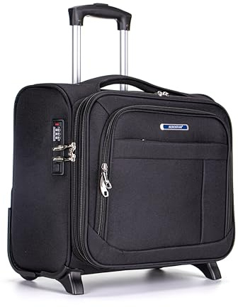 Aerostar Navigator Series Roller Bag Case fits Laptop up to 16”, TSA Lock, 2 Wheels and Water-Resistant Business and Commuter Travel, Black