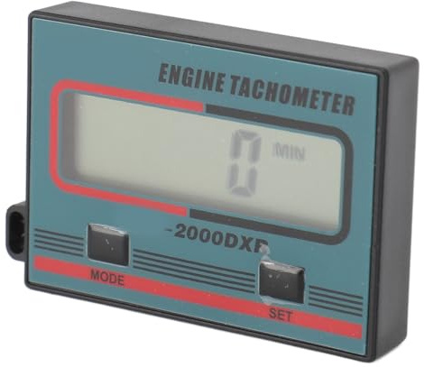 Small Engine Pulse Tachometer Lawnmower Tachometer Handheld Digital LCD Display for 2 Stroke 4 Stroke Fuel Chainsaws Small Engines