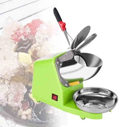 Tritaghiaccio elettrico, doppia lama in acciaio inox ad alta efficienza, 85 kg all'ora, per uso domestico e commerciale