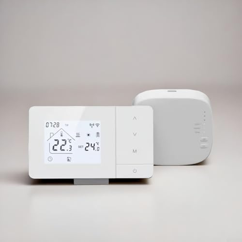 Thermostat intelligent sans fil, avec connectivité WiFi pour chaudière à gaz et chauffage au sol, application intelligente forTuya (sans wifi)